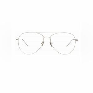 NWT Linda Farrow Lloyds Aviator Optical Eyeglasses In White Gold LF31 C6 OPT